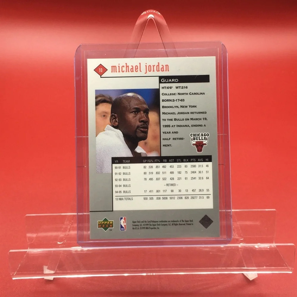 1990 Upper Deck Black Diamond Jordan Card #10 View 2